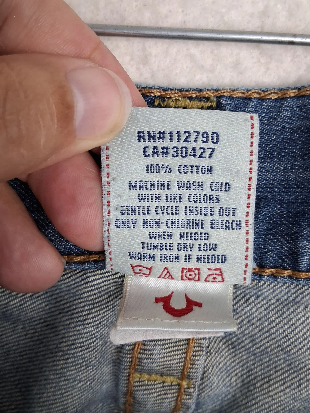 True Religion World Tour Ricky Jeans Mens 36 Distressed Straight Leg Made In USA